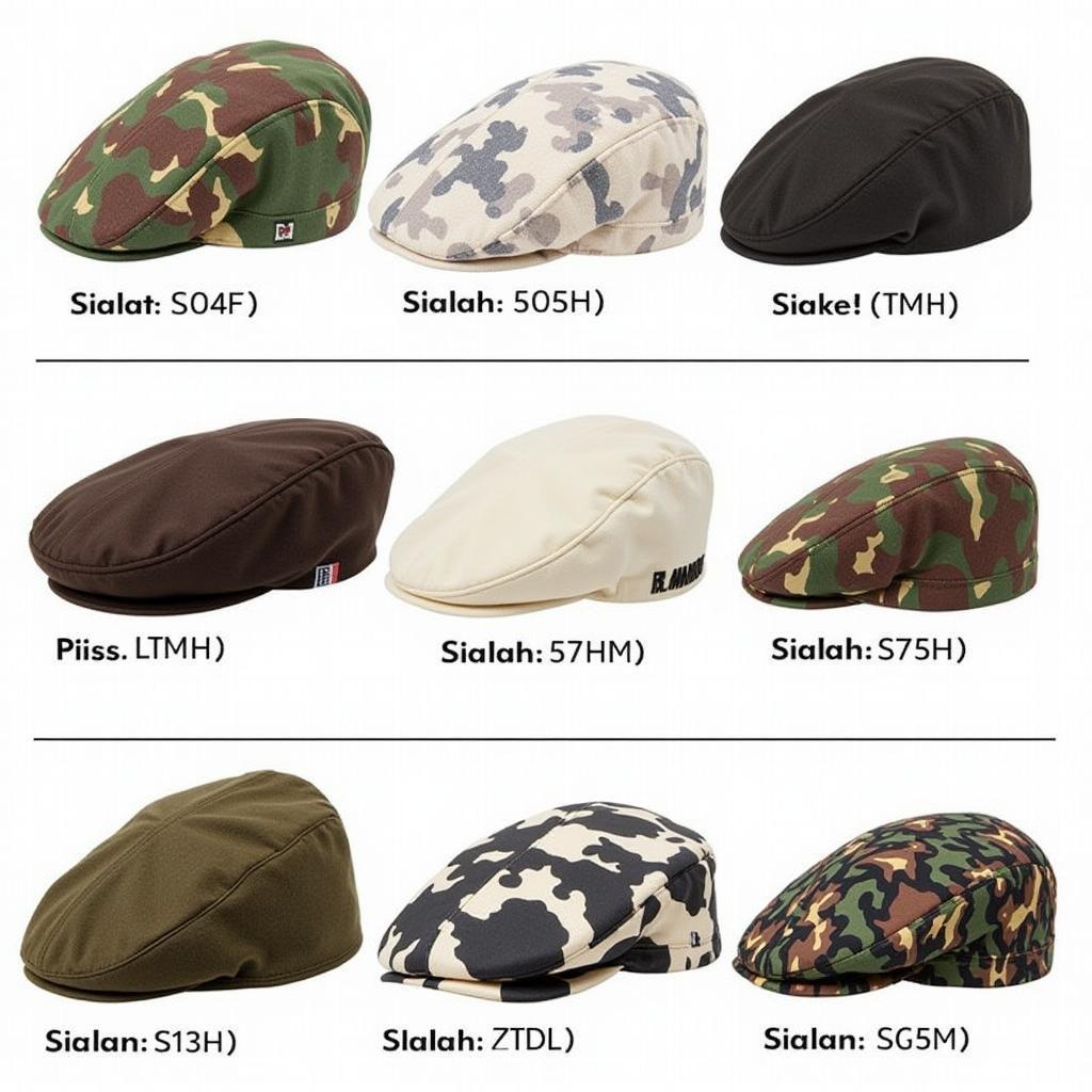 Các loại mũ beret camouflage