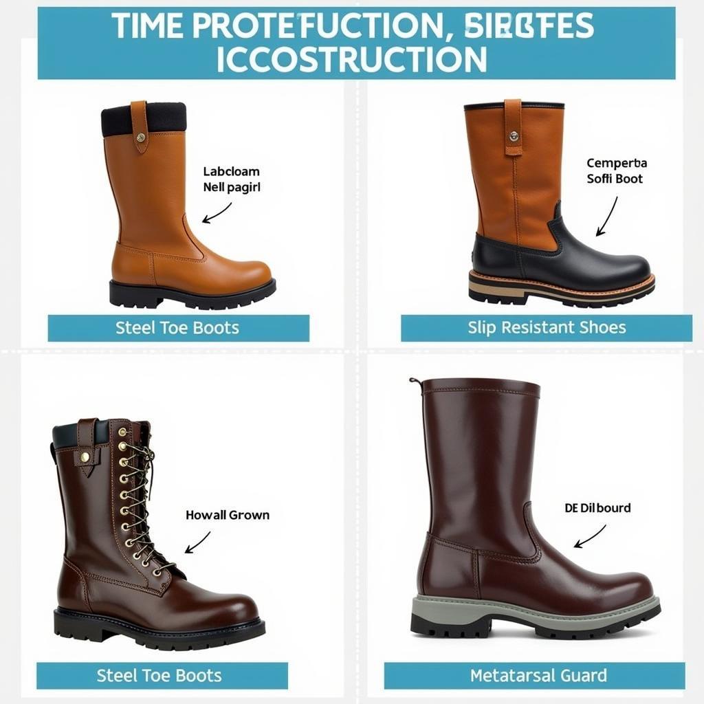 Different types of safety shoes for construction industry