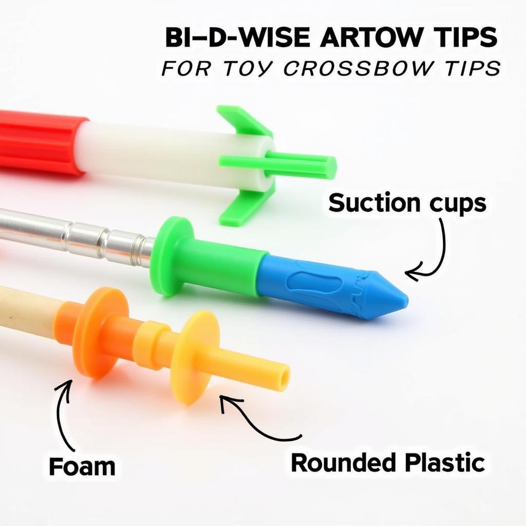 Safe arrow tips for toy crossbows