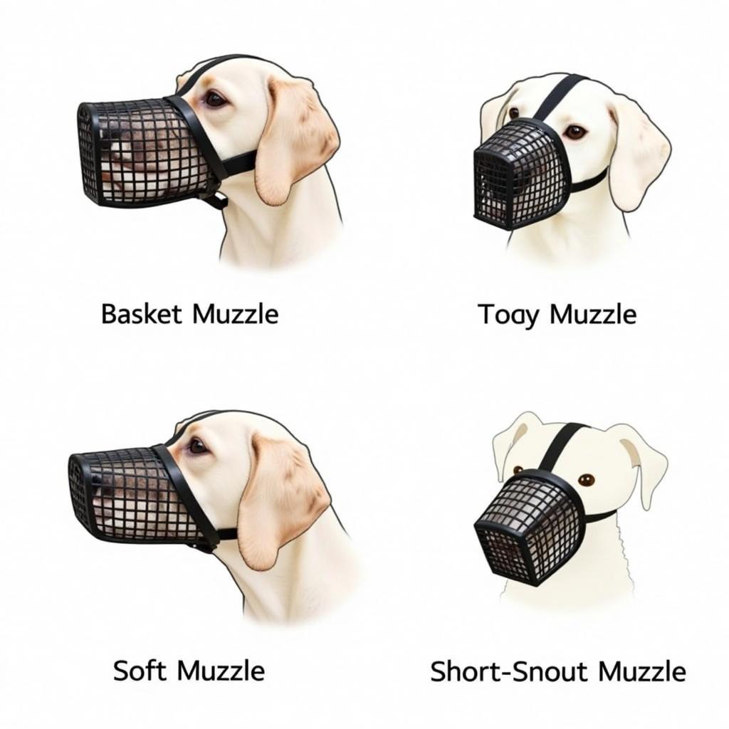 Different types of dog muzzles