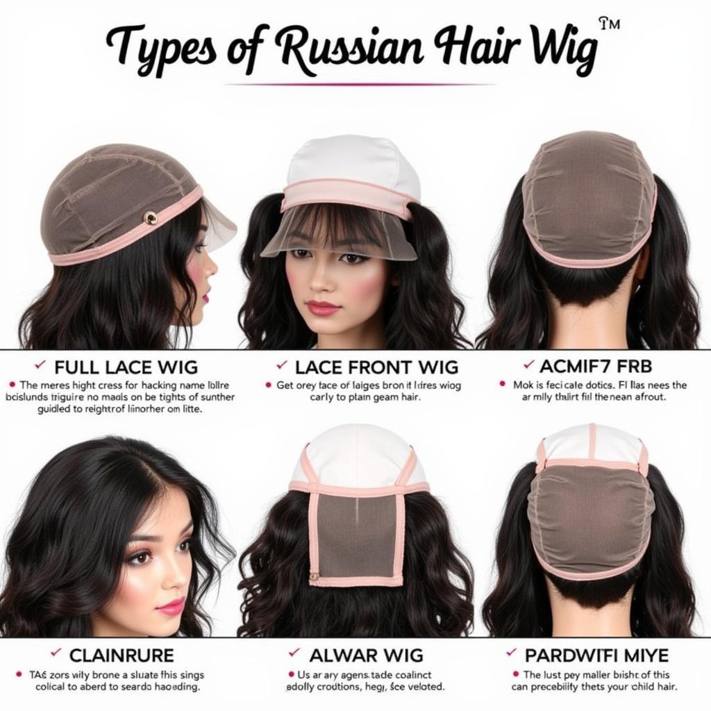 Các loại russian hair wigs phổ biến