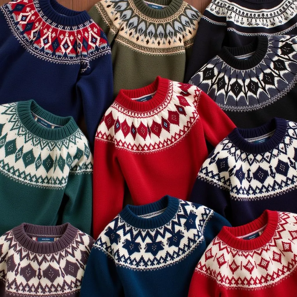 Các mẫu áo len Faroese Jumper khác nhau