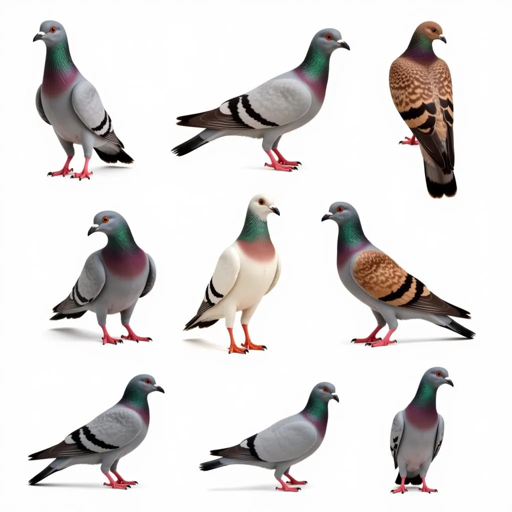 Các Mẫu Lông và Đặc Điểm Của King Pigeon