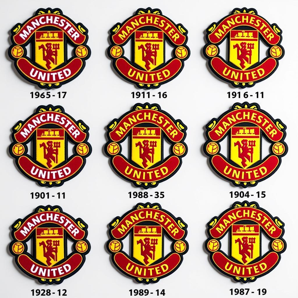 Các mẫu Manchester United patch qua các thời kỳ