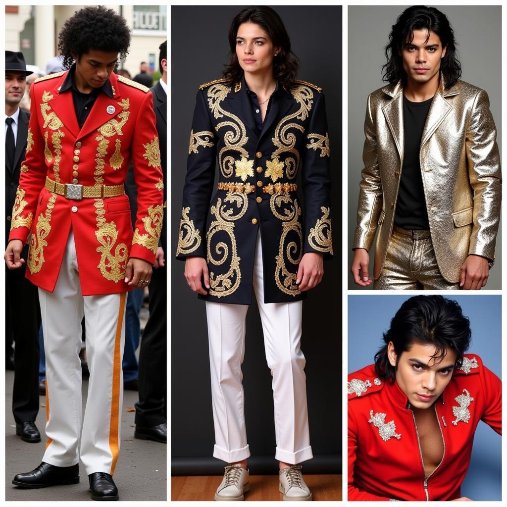 Các phiên bản áo khoác Michael Jackson theo thời gian