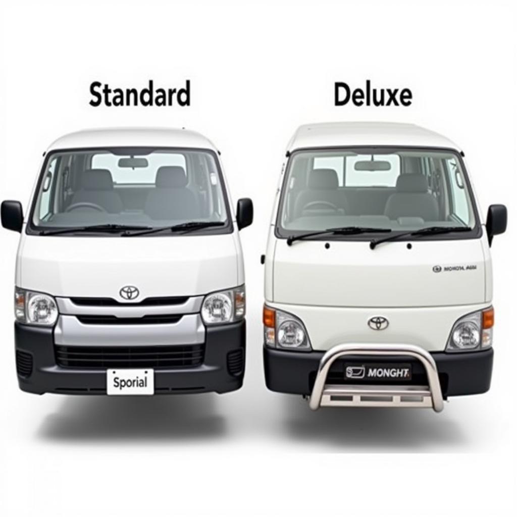 Các phiên bản xe tải giao hàng Toyota Hiace Van