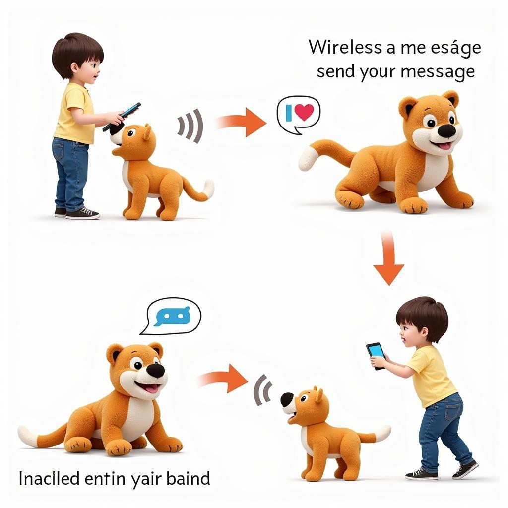 How a message-sending stuffed animal works