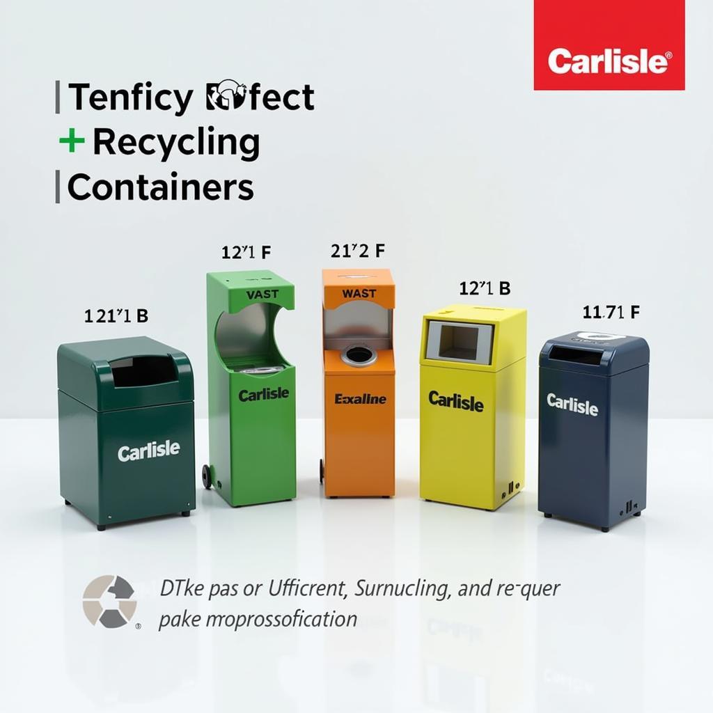 Hình ảnh các loại thùng rác Carlisle Utility và Recycling