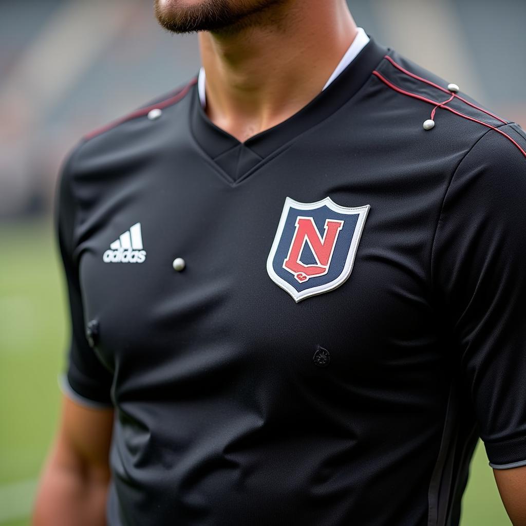 Football player wearing a pacemaker shirt during a match