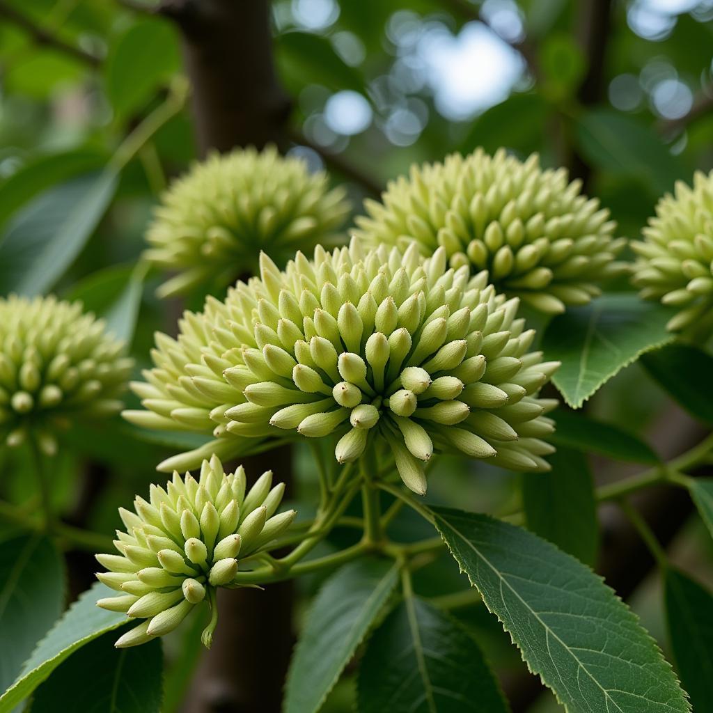 Clove tree in full bloom