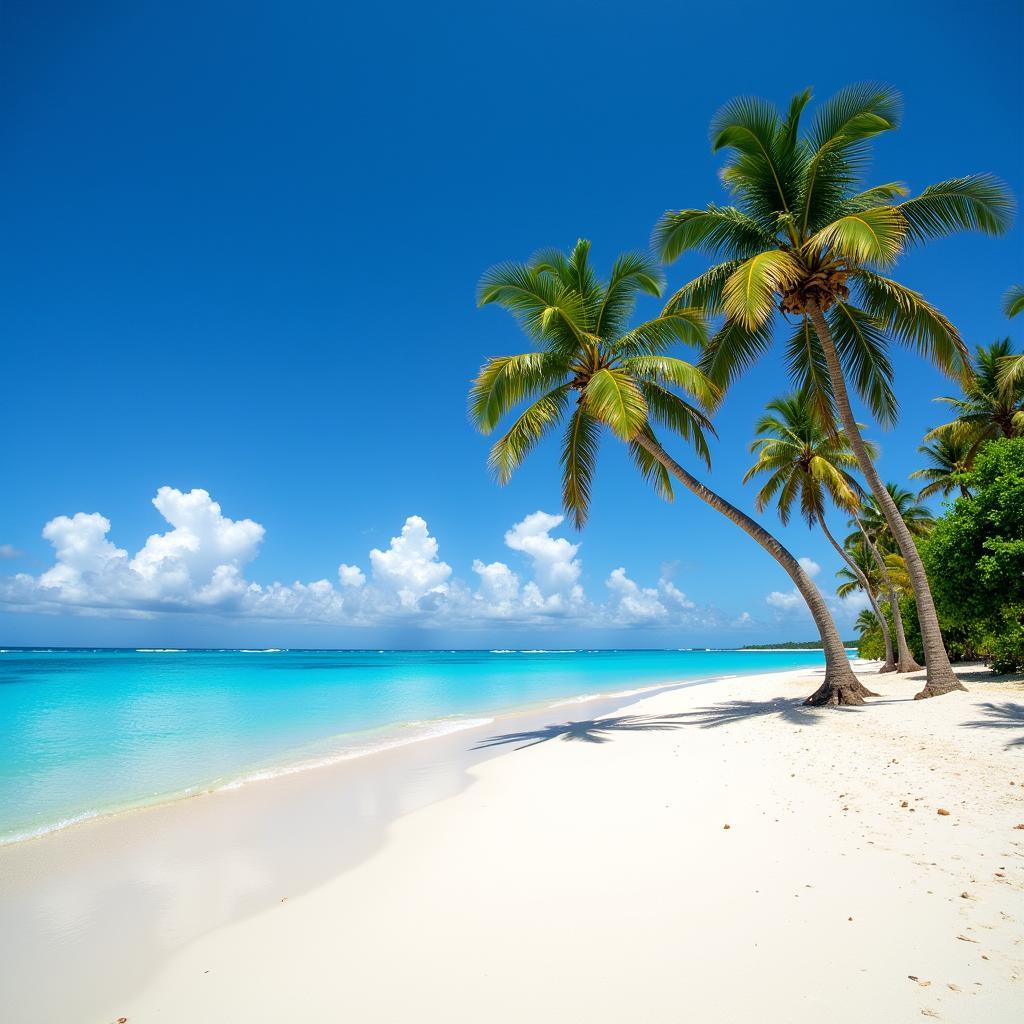 Coconut Palms on a Dominican Republic Beach