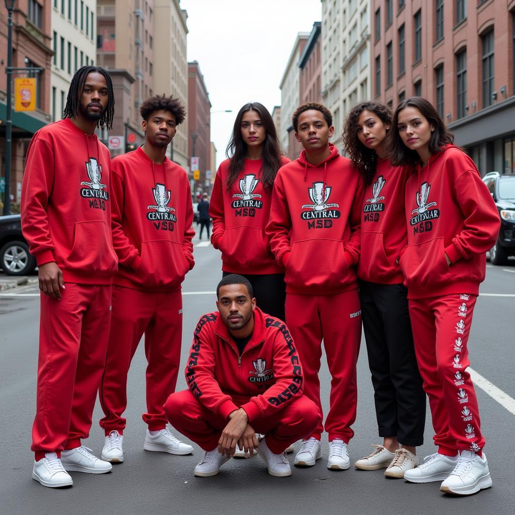 Fan hâm mộ diện Central Cee Trapstar tracksuit