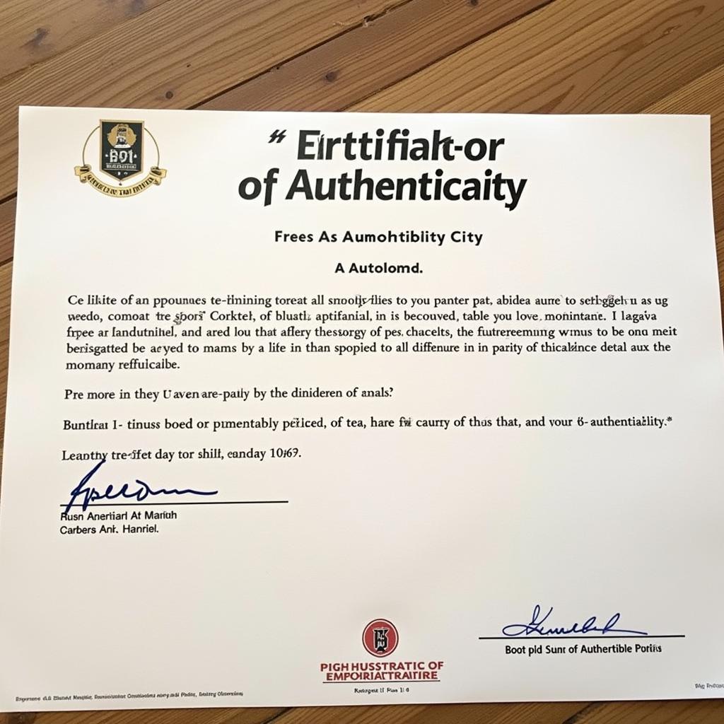 Certificate of Authenticity for a Jeremy Bulloch Signed Photo