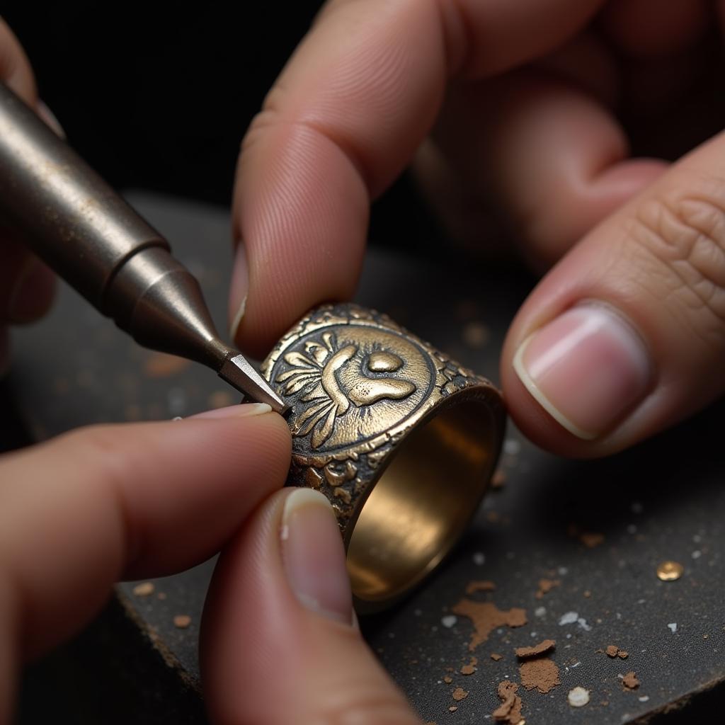 Chế Tác Nhẫn Greek Coin Ring