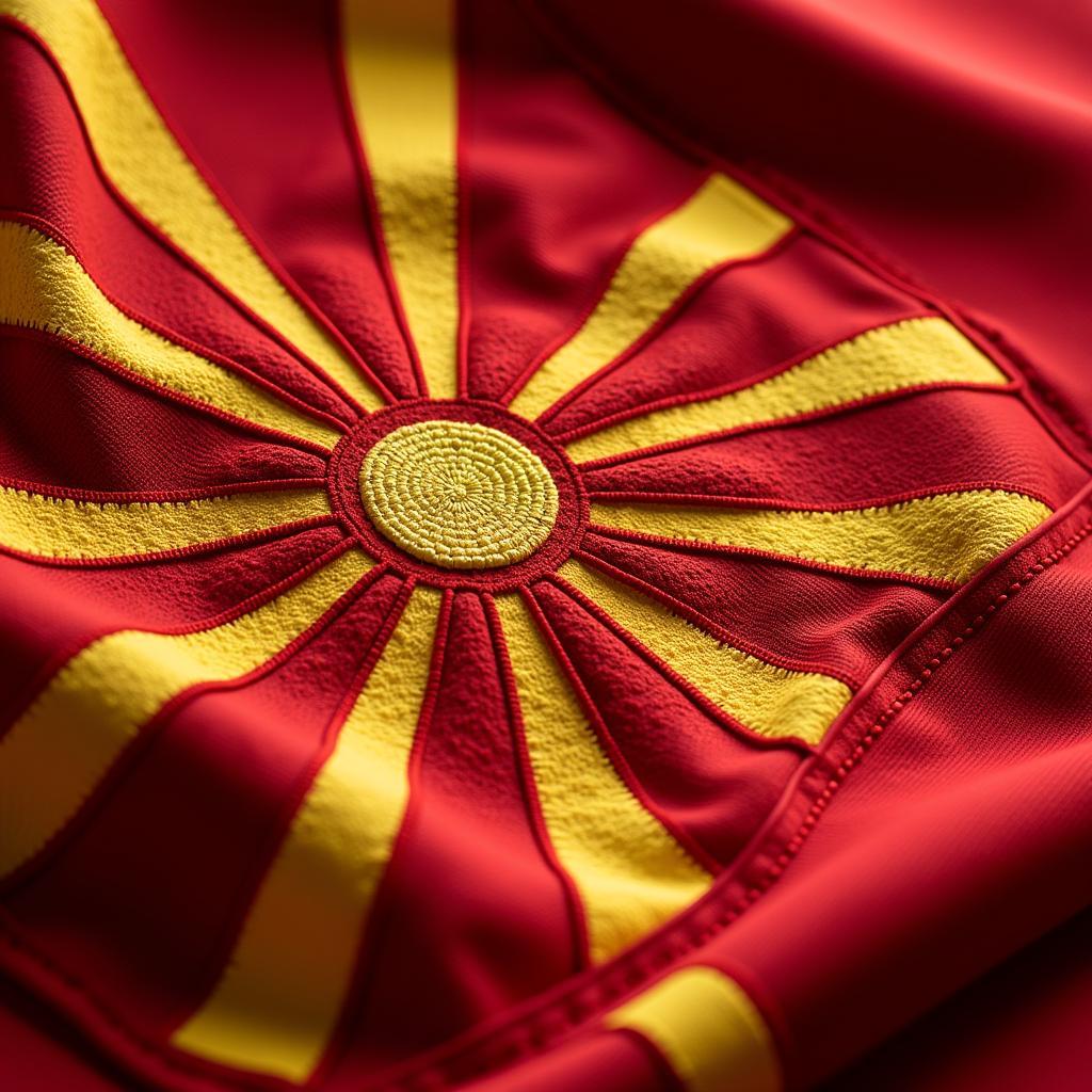 Chi tiết áo bóng đá Macedonian