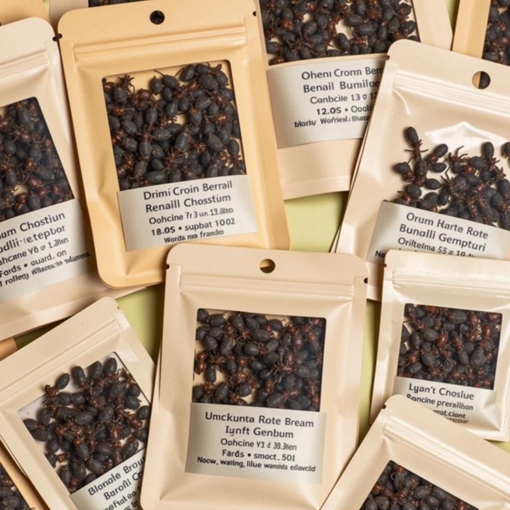 Chicatana ants packaged for online sale