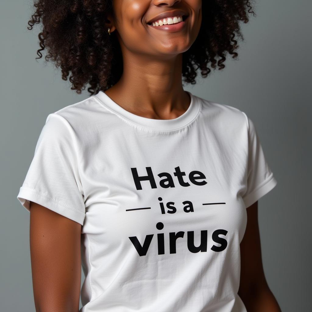 Hình ảnh chiếc áo Hate is a virus shirt