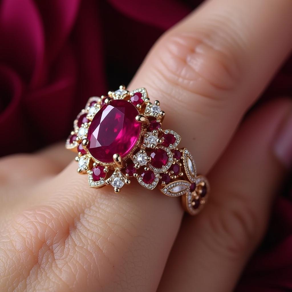 Chiếc nhẫn Ruby sang trọng