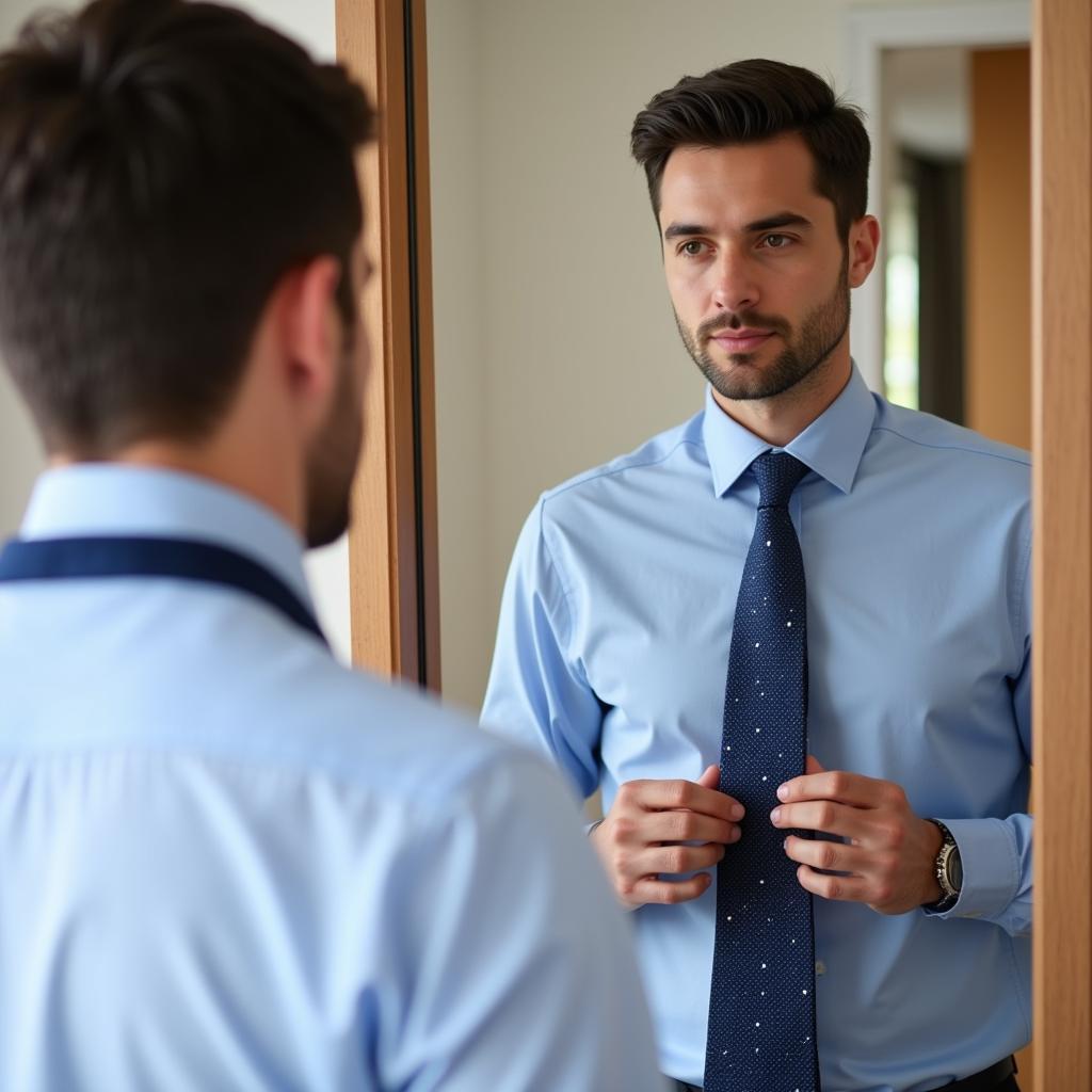 Choosing a tie for a blue shirt