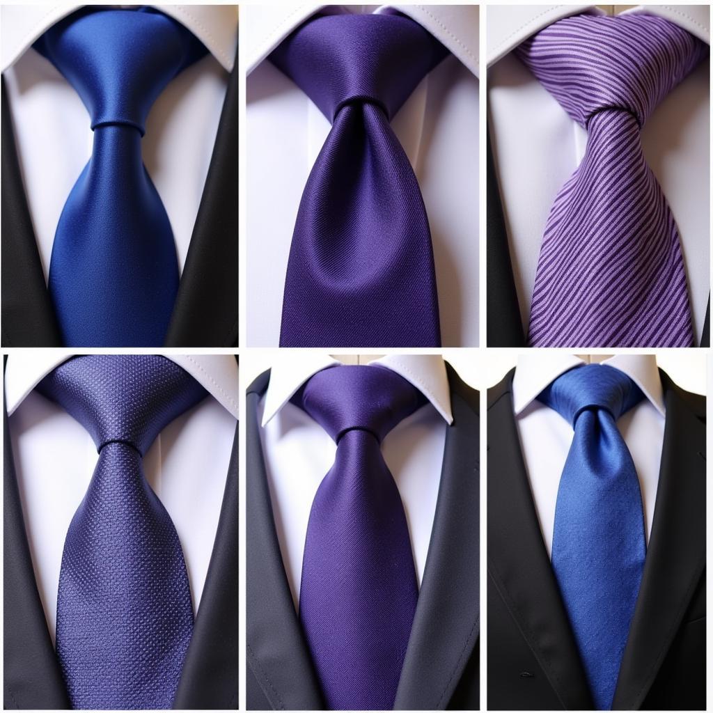 Choosing the right blue purple tie