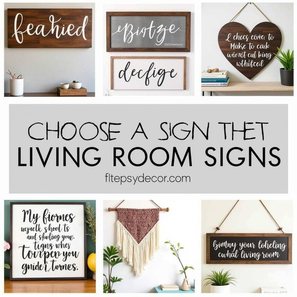 Choosing Funny Living Room Signs According to Style