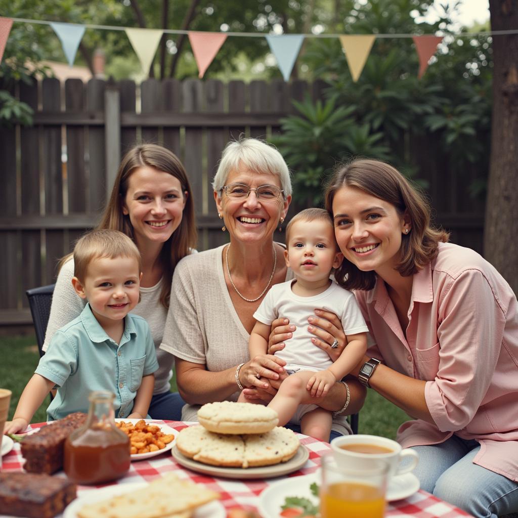 Christine Keller with her Family