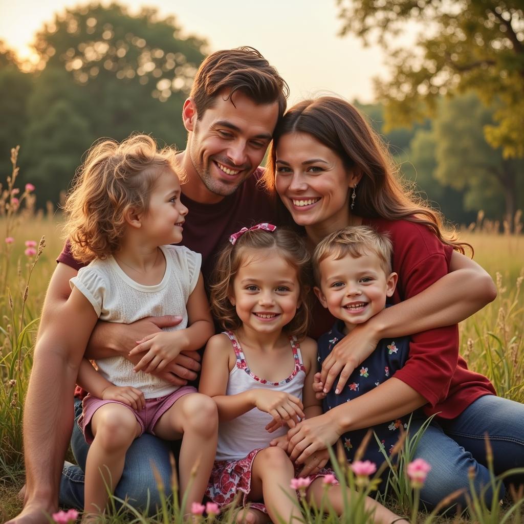 Christopher Davidson with his family