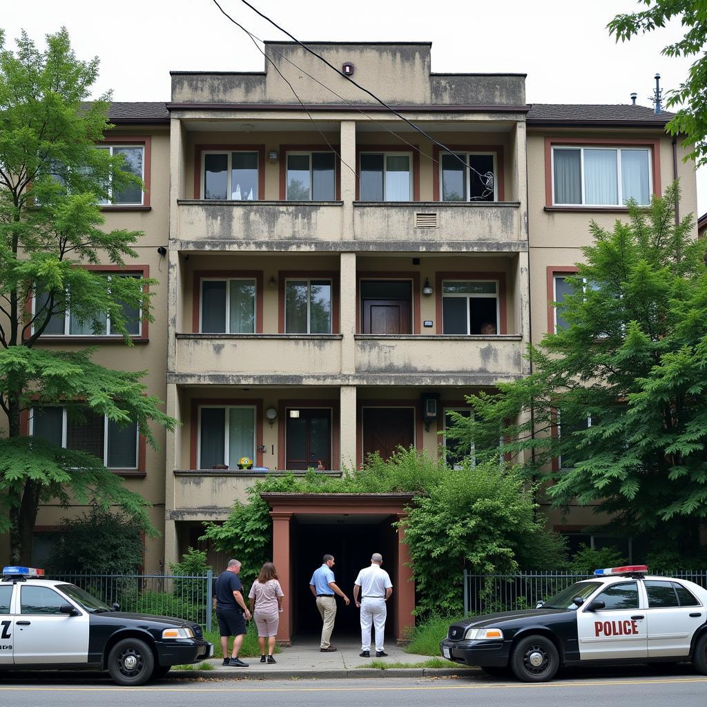 The exterior of the apartment building where Meredith Kercher was murdered.