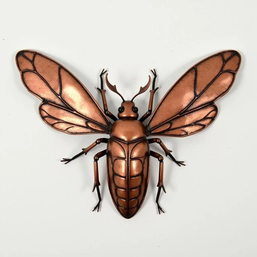 Cicada Christmas ornament made of metal