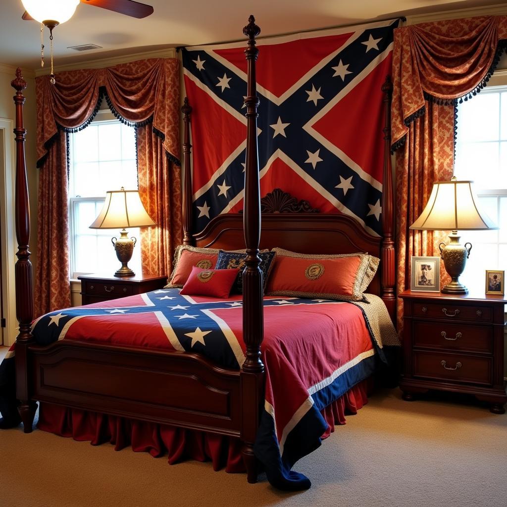 Classic Rebel Flag Bedroom Set with Confederate Flag Bedding