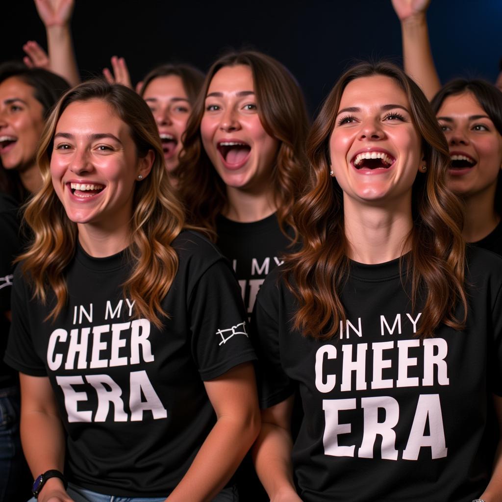 Cổ động viên mặc áo "In My Cheer Era Shirt"