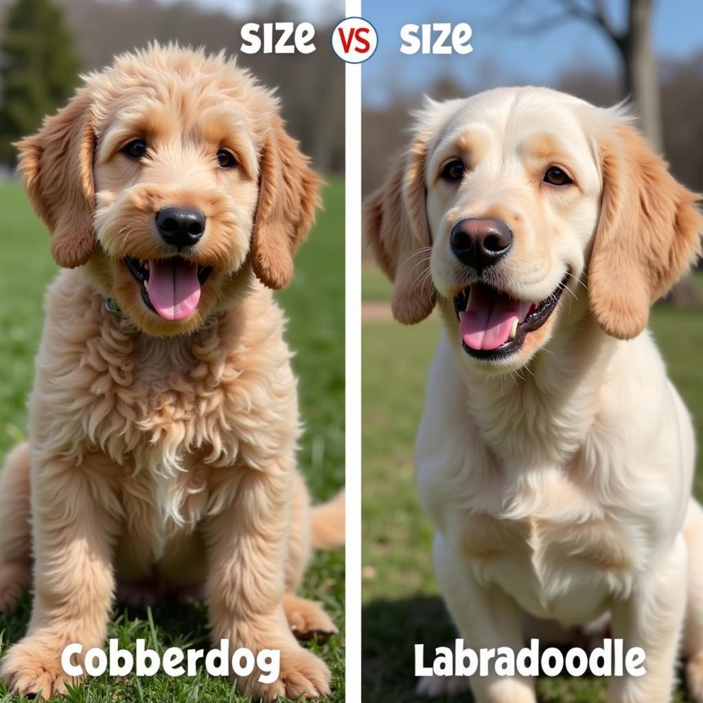 So sánh ngoại hình Cobberdog và Labradoodle