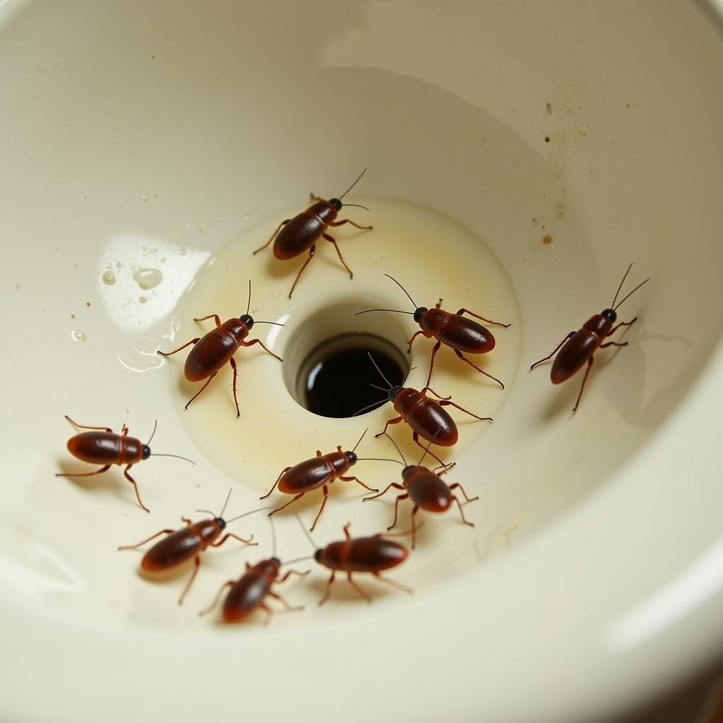 Roaches in the bathroom