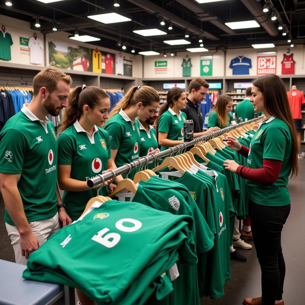 Cửa hàng bán áo rugby nữ Ireland