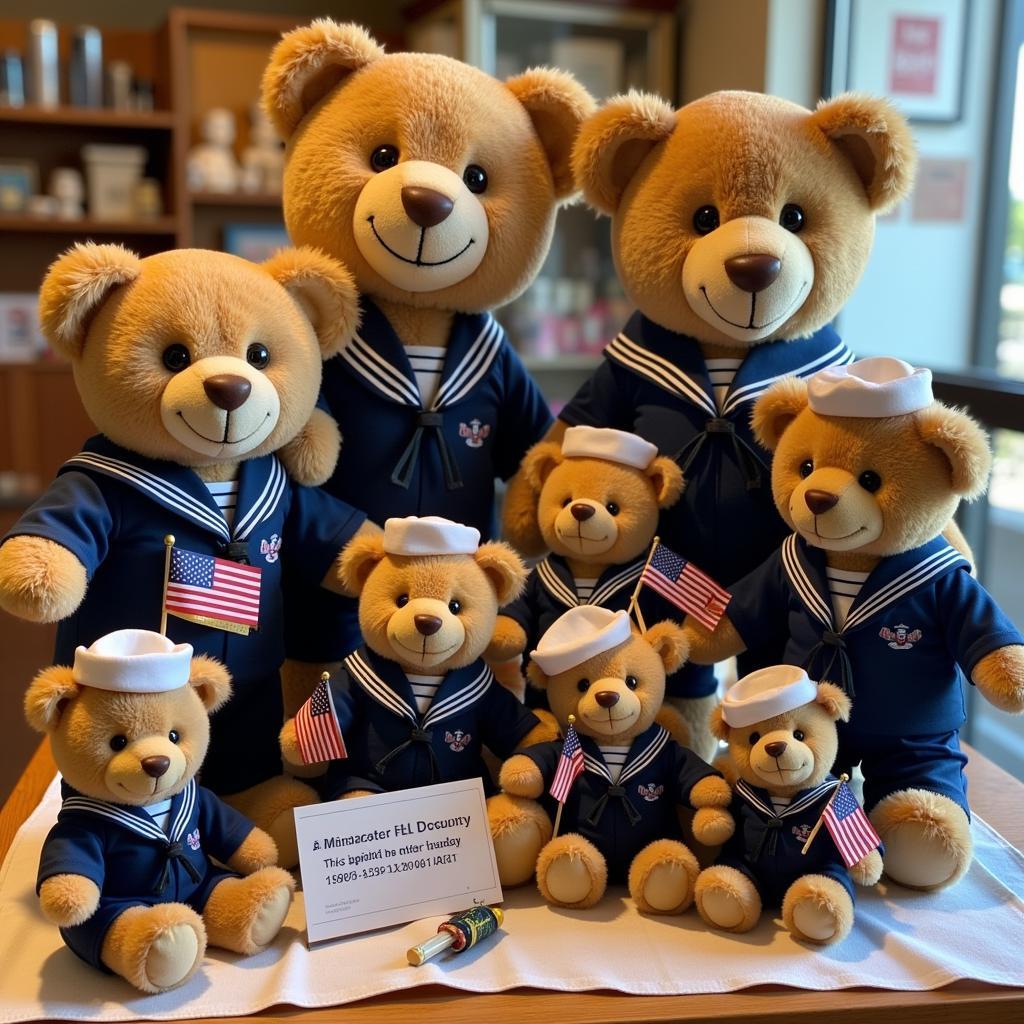 Cửa hàng bán gấu bông US Navy Teddy Bear với nhiều kích thước