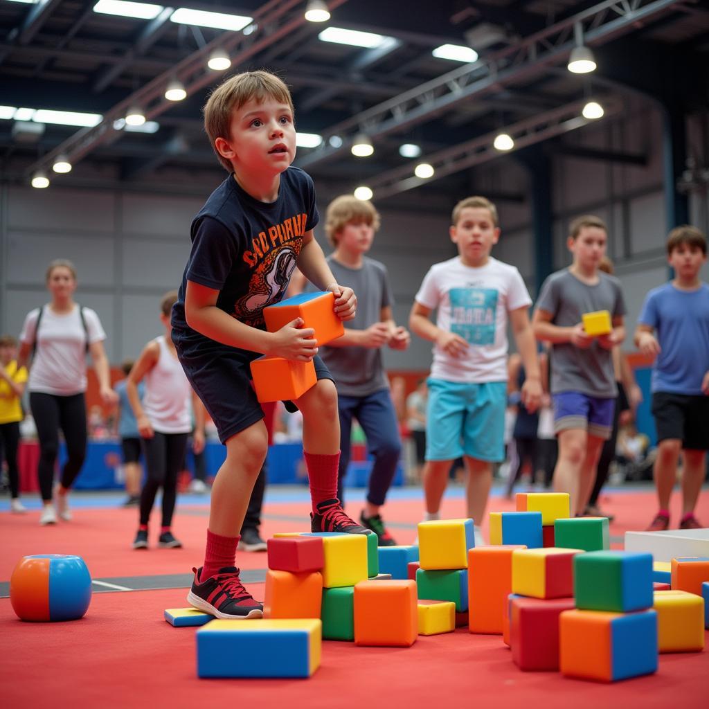 Cuộc thi giải đố gymnastics cube sôi động với nhiều người tham gia