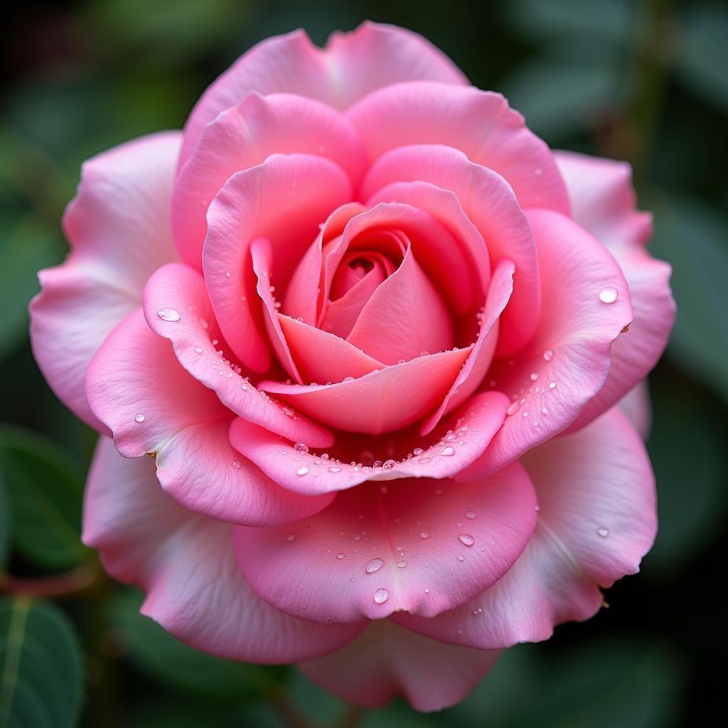 Close-up of a Pink Damask Rose