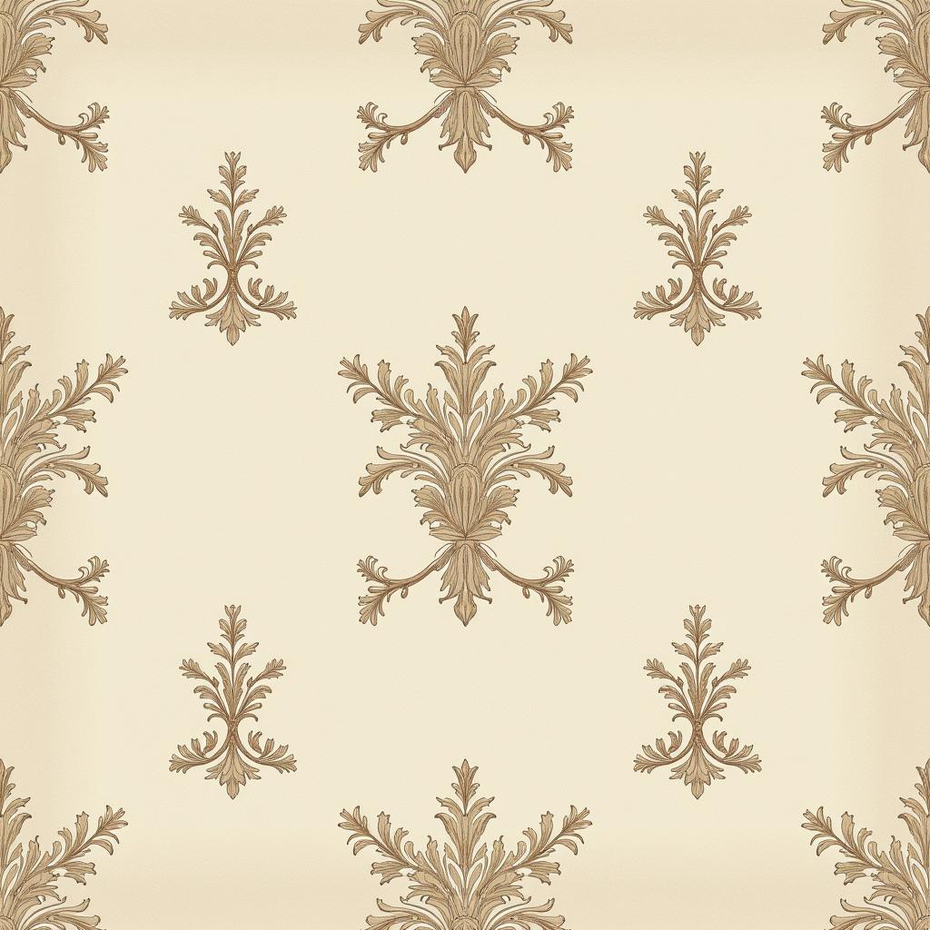 18th Century Damask Wallpaper Pattern