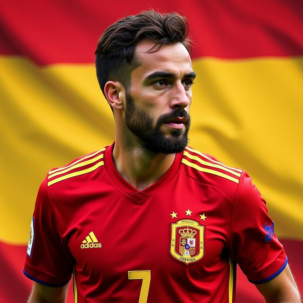 Dani Carvajal trong màu áo Tây Ban Nha