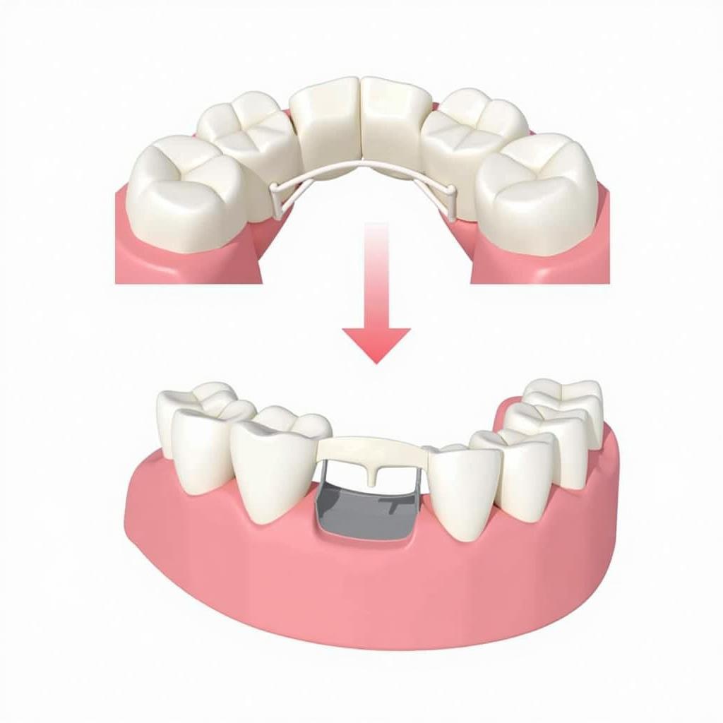 Dentadura postiza con estructura de metal