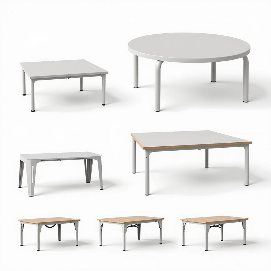 Various sizes of high school tables to accommodate different class sizes and learning activities