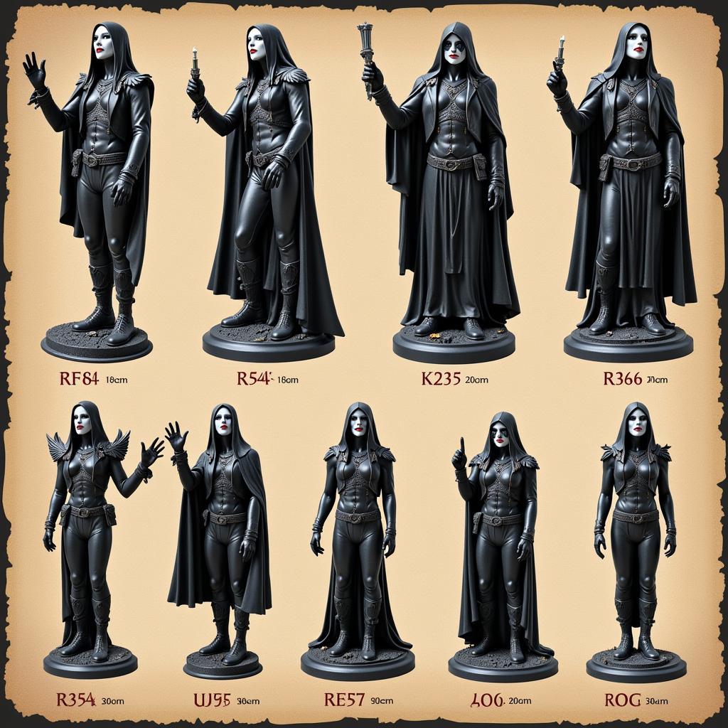 Various sizes of Kiss of Death Statue replicas available