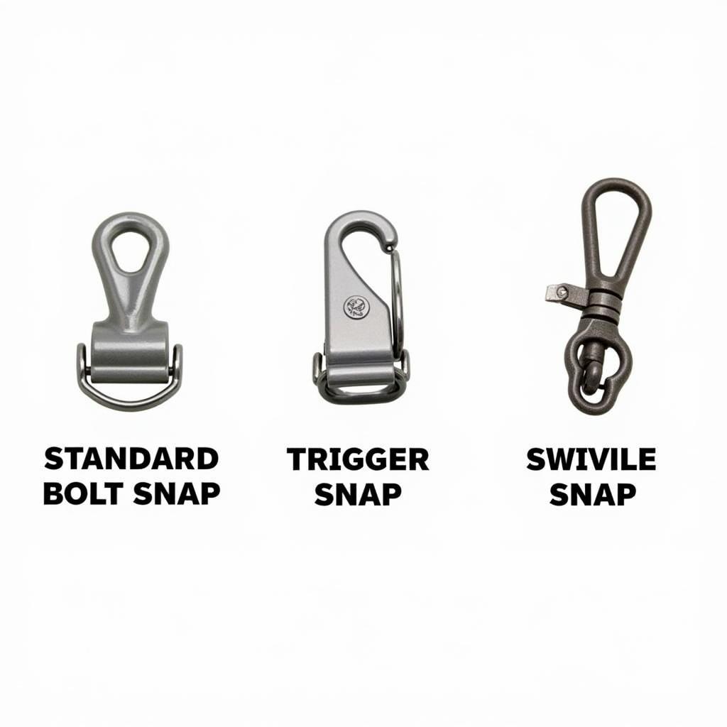 Different types of dog lead clips