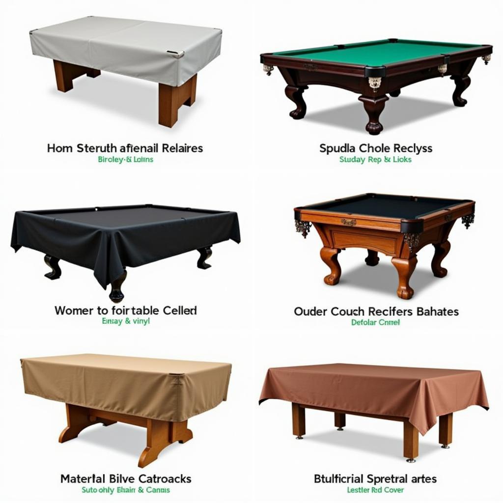 Pool Table Covers in Different Materials