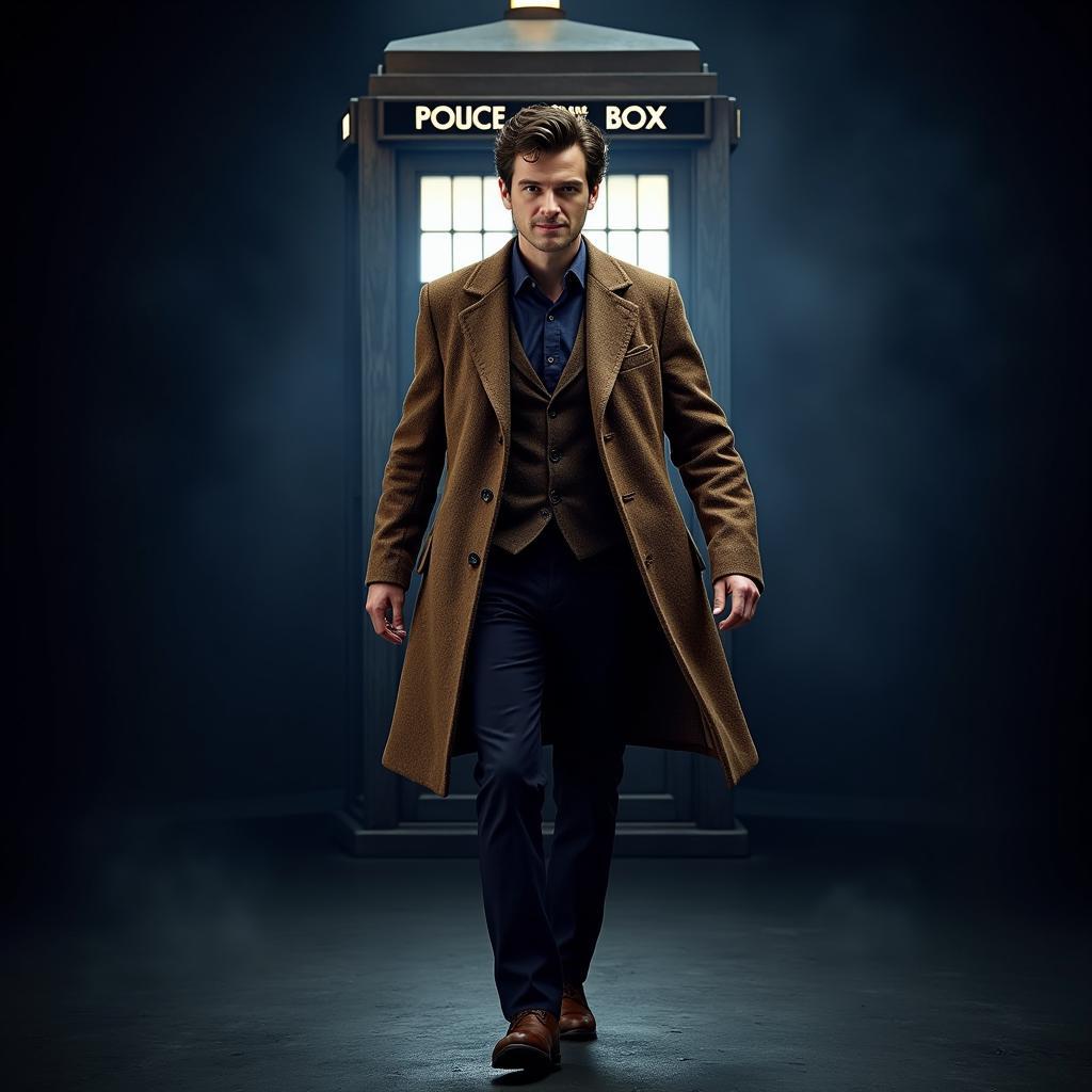 Hình ảnh Doctor Who 11th trong chiếc áo khoác