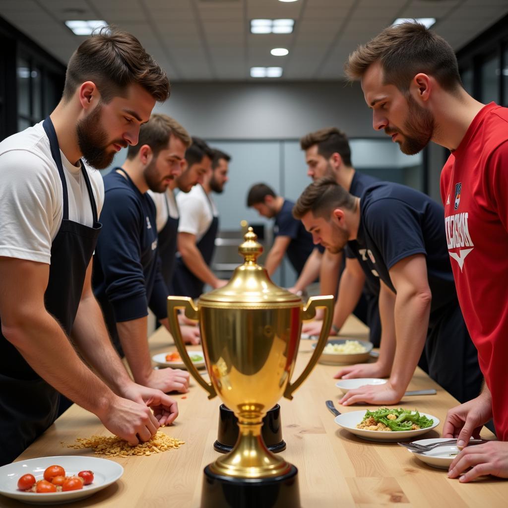 Đội Bóng Đá luyện tập cho giải Kitchen Trophy