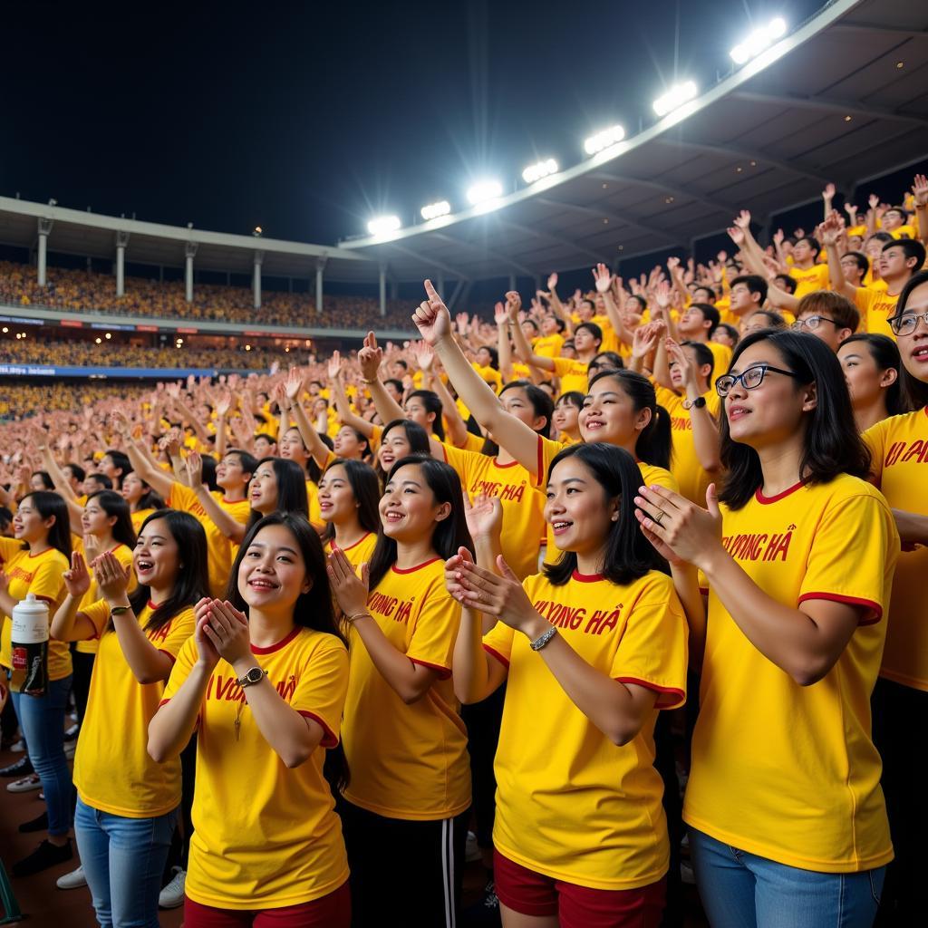 Cổ động viên "Đội Bóng Đá" rực rỡ trong trang phục choir t-shirts