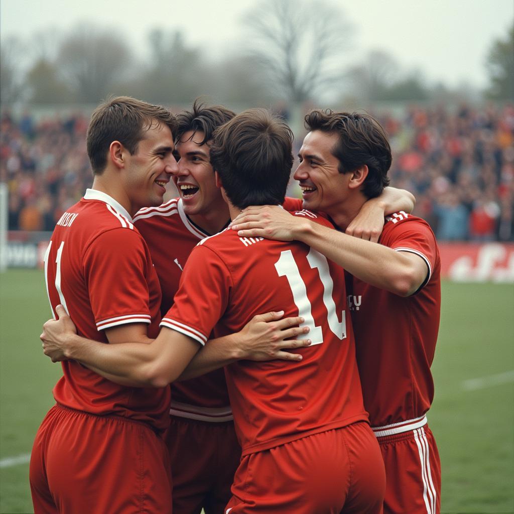 Douglas Hamilton celebrating a goal with his teammates