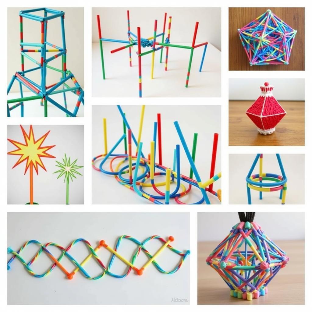 Craft projects using drinking straws