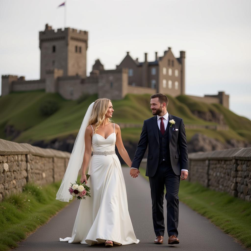 Dunluce Castle Elopement Couple